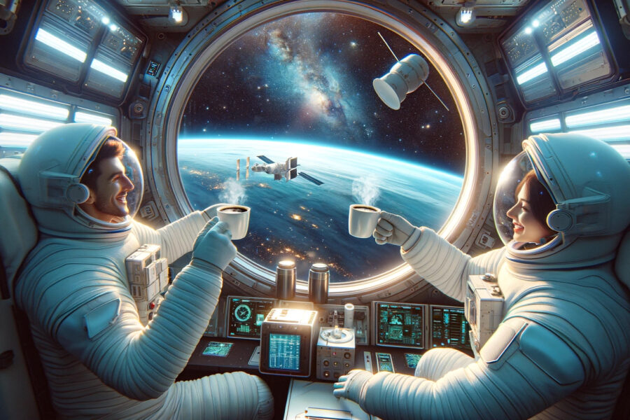 come gli astronauti bevono caffè nello spazio